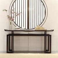 可定制新中式玄关桌实木堂供桌神台翘头条案端景台长条形祭祀禅意