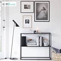 北欧玄关柜铁艺端景台柜子现代简约玄关桌沙发后背墙边置物架条案