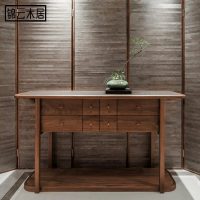 新中式玄关台厅柜客厅沙发背几禅意实木供桌走廊靠墙玄关桌条案