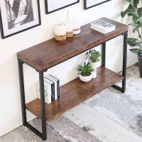 铁艺玄关桌墙边桌实木玄关台新中式条几简约现代条案背几长条桌子