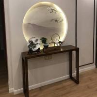 靠墙玄关桌条案新中式实木客厅走廊隔断装饰桌子简约条形桌长条窄