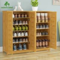 实木鞋柜楠竹鞋架简易多层鞋柜简约现代客厅玄关多功能收纳厅柜
