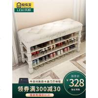 欧式鞋柜家用口鞋架简易多层经济型实木收纳防尘进可坐鞋架子