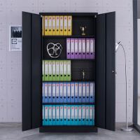 文件柜铁皮柜办公书柜矮柜纯黑文件柜资料柜凭证柜财务档案柜带锁