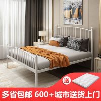 铁艺床1.8米现代简约卧室双人床1.5出租房主卧单人床成人1.2m床架