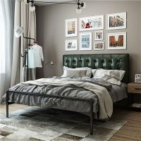 loft美式软包靠背铁架床1.21.5米成人单人双人1.8米简约铁艺床