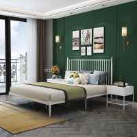 北欧铁艺床 1.8米双人床ins网红1.5米单人金属简约公寓耐用铁架床