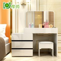 梳妆台卧室简约现代白色高档可伸缩迷你化妆桌梳妆桌化妆台