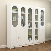 现代简约书柜书架玻璃书橱自由组合家具收纳柜置物柜资料文件柜