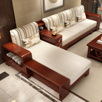 全实木沙发组合小户型客厅家具现代沙发床经济型农村木沙发整装