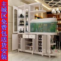 欧式带鱼缸的客厅隔断柜厅装饰柜玄关屏风柜间厅柜酒柜鞋柜