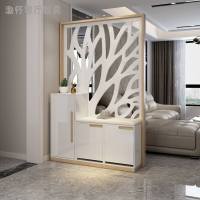 现代简约隔断镂空进客厅屏风间厅柜酒柜鞋柜一体送安装