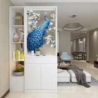 定制多功能小户型入玄关鞋柜客厅沙发屏风隔断柜艺术玻璃置物柜