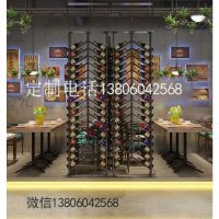 胡桃里酒架隔断落地创意工业风装饰展示架酒柜餐厅卡座铁艺红酒架