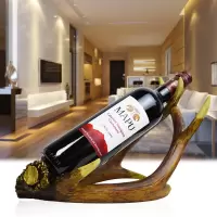 简约美式餐厅个性鹿角红酒架摆件创意酒瓶架家居饰品样板房摆设