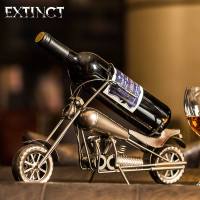 酒驾复古铁艺红酒酒架酒吧工业风哈雷酒瓶架子乔迁新居礼品摆件