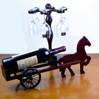 红酒架酒瓶架实木欧式创意客厅酒柜装饰品摆件展示架红酒杯架礼品