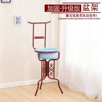 浴室洗脸盆架铁艺落地盆架仿古面盆架卫生间脸盆架毛巾架子置物架