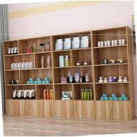 木质简易烟柜展示柜复古展示架自由组合茶叶货架护肤货柜家用药柜