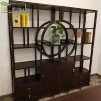 新中式博古架实木展示架隔断柜现代简约禅意置物组合摆件客厅家具