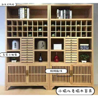 博古架新中式家具老榆木多宝阁古董架子玄关柜茶叶架子展示柜