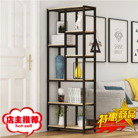 简约现代中式博古架钢木办公家居隔断多宝阁小工艺品置物架展示架