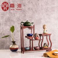 红木小博古架中式实木茶壶架创意简约装饰小多宝阁摆件置物架