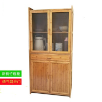 楠竹小碗柜家用厨房储物柜简易多功能放菜柜餐边柜透气橱柜经济型