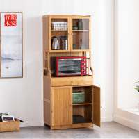 楠竹小碗柜厨房碗橱柜家用简易透气菜橱柜餐边柜简约放碗调味柜子