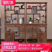 红木家具博古架鸡翅木博古架实木中式茶壶架古董架多宝格实木茶架