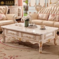 欧式茶几电视柜组合大理石客厅家具套装大小户型实木现代简约茶桌