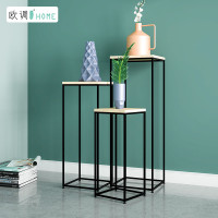 沙发伴侣边几客厅旁边的花架置物架现代简约桌子正方形小茶几花几