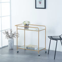 北欧客厅小茶桌可移动丹麦小推车带轮小茶几铁艺角几现代简约边几