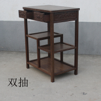 鸡翅木茶水柜红木餐边柜实木边角几奇石置物架茶水架花梨木小茶几