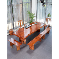 实木新中式茶桌椅组合功夫禅意办公室茶台现代简约茶几大板原木桌