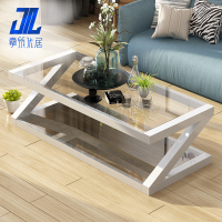 茶几钢化玻璃简约时尚现代创意小户型茶几客厅组合方型Z形桌子
