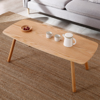简约北欧实木小茶几简易沙发客厅小户型茶桌椭圆形茶几小桌子