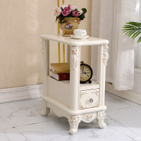茶桌欧式边柜茶几简约客厅角柜沙发边角几卧室白色实木边几小户型