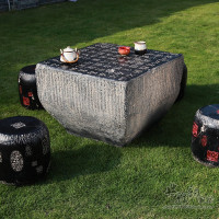 现代中式仿古客厅家居饰品树脂工艺摆件茶桌大陋室铭茶几茶桌茶台