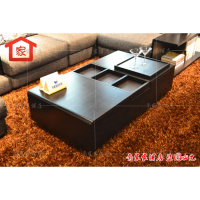 北欧家用茶几钢化玻璃现代简约伸缩小户型客厅桌电视柜组合极简