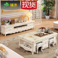 欧式大理石功夫茶几电视柜组合客厅实木全自动上水多功能茶台茶桌