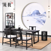 新中式茶桌椅组合现代禅意茶室实木泡茶台休闲家用喝茶桌轻奢家具