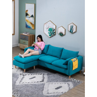尋木匠北欧布艺沙发小户型客厅卧室简约现代两人双人三人座简易租房沙发