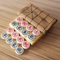 闪电客中国象棋象棋套装象棋棋盘家用学生培训大号各种尺寸 5厘米象棋+皮革棋盘