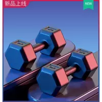 哑铃男士健身家用器材女练臂肌一对闪电客六角包胶亚玲套装组合学生