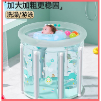 婴儿游泳桶家用宝宝游泳池闪电客儿童洗澡桶可折叠加厚室内充气泳池
