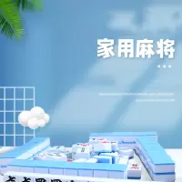 闪电客手搓麻将四川麻将牌家用一级品中大号广东麻雀4850mm送赠品