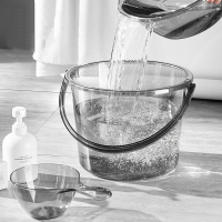 水桶家用储水用加厚塑料桶洗衣手提小水桶圆桶洗澡桶可坐透明带盖