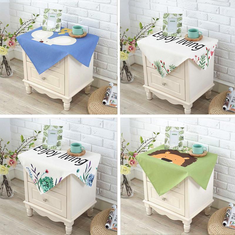 棉麻床头柜盖布防尘布防水洗衣机罩冰箱盖布防晒罩盖巾微波炉北欧