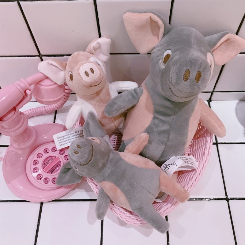 韩国chic风小猪猪娃娃少女心房间装饰品创意玩偶毛绒公仔生日礼物